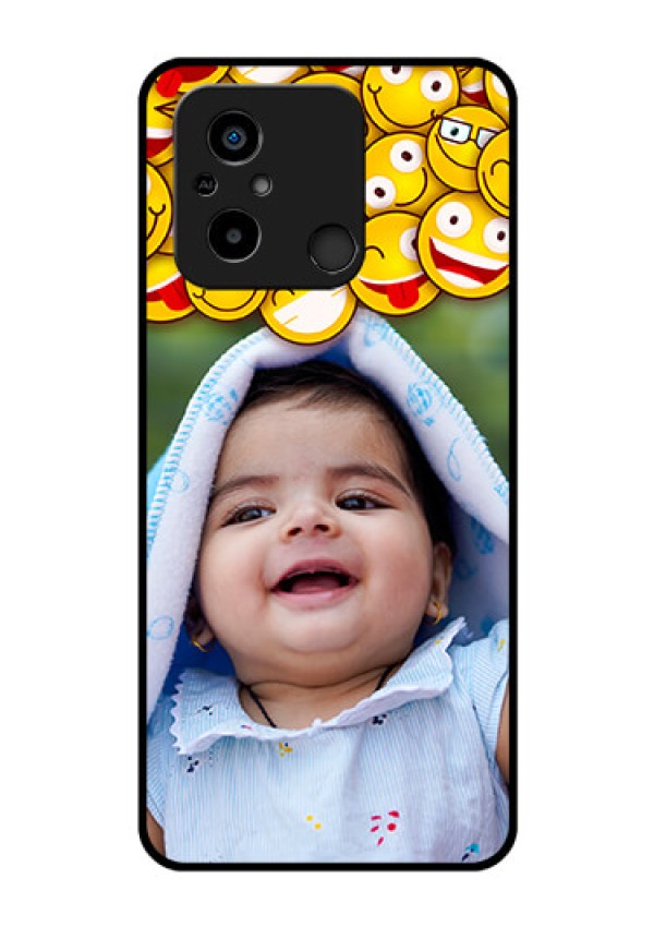 Xiaomi Redmi 12C Custom Glass Mobile Case - with Smiley Emoji Design