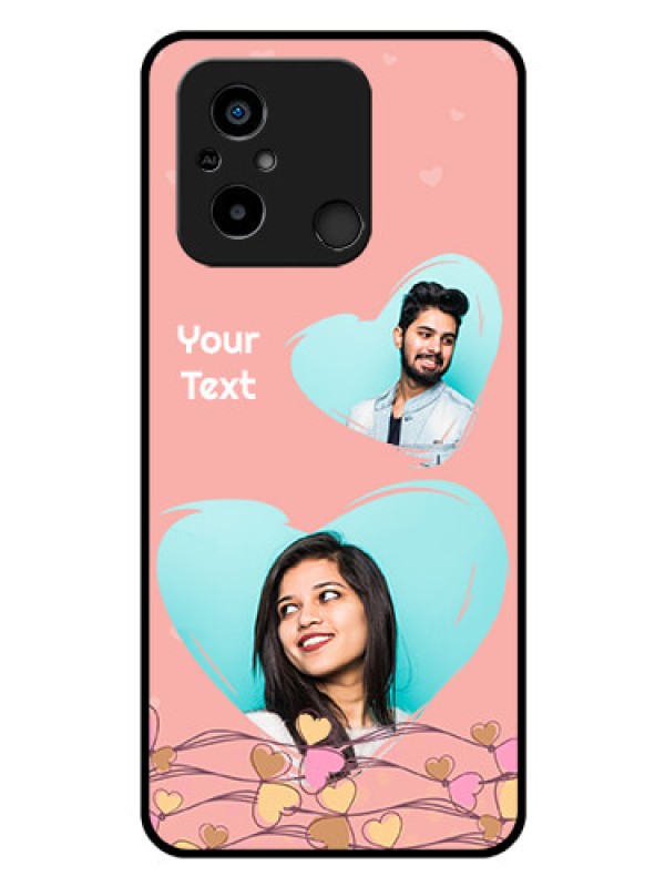 Custom Xiaomi Redmi 12C Custom Glass Mobile Case - Love Doodle Design
