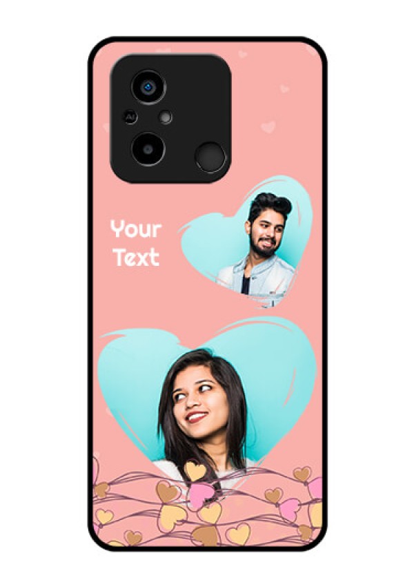Xiaomi Redmi 12C Custom Glass Mobile Case - Love Doodle Design