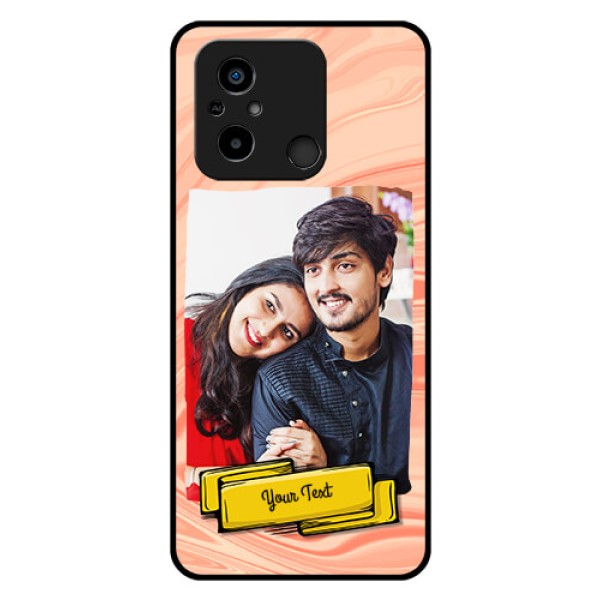 Xiaomi Redmi 12C Personalized Glass Phone Case - Marble Texture Design