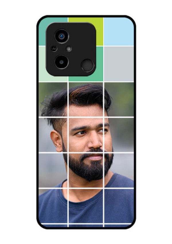 Xiaomi Redmi 12C Photo Printing on Glass Case - with white box pattern
