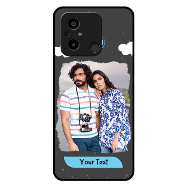 Xiaomi Redmi 12C Custom Glass Phone Case - Splashes with love doodles Design Xiaomi Redmi 12C Custom Glass Phone Case - Splashes with love doodles Design