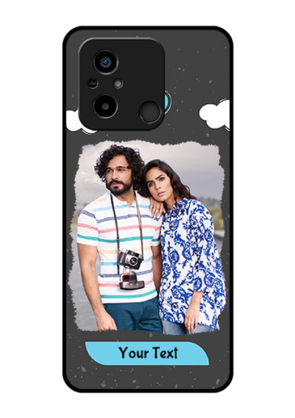 Xiaomi Redmi 12C Custom Glass Phone Case - Splashes with love doodles Design