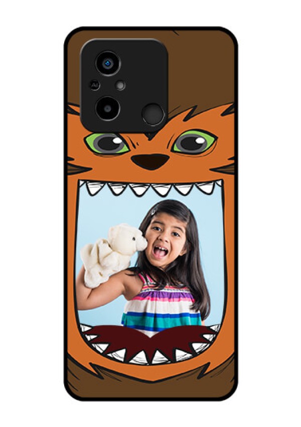 Xiaomi Redmi 12C Photo Printing on Glass Case - Owl Monster Back Case Design