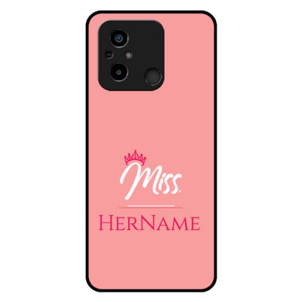 Xiaomi Redmi 12C Custom Glass Phone Case Mrs with Name