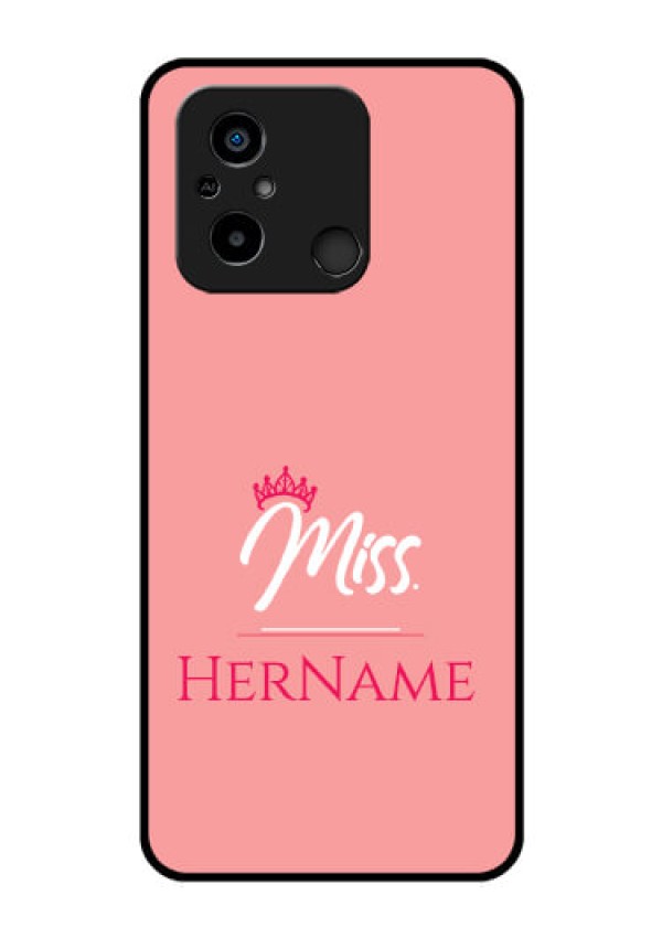 Xiaomi Redmi 12C Custom Glass Phone Case Mrs with Name