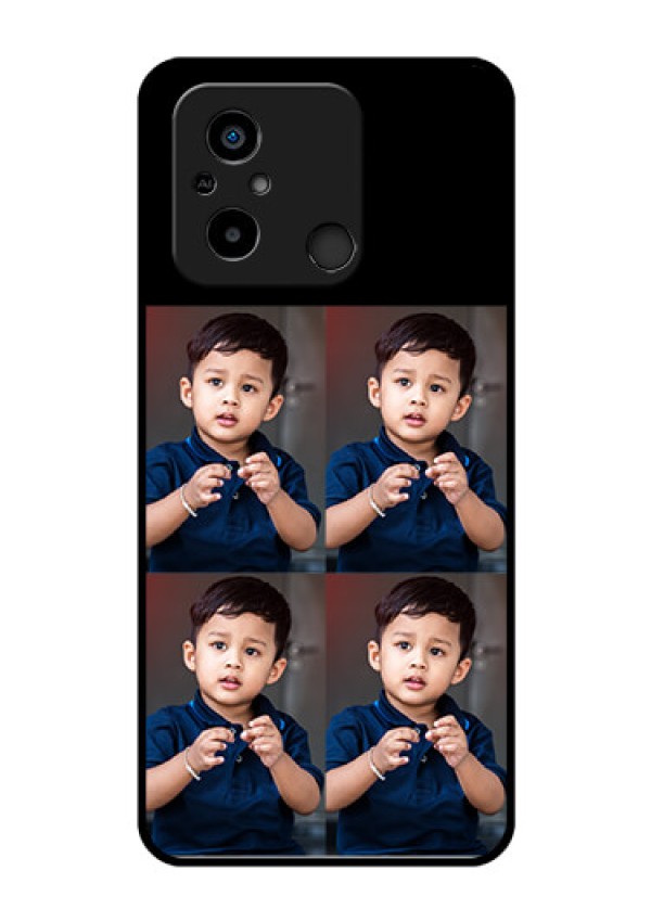 Xiaomi Redmi 12C 4 Image Holder on Glass Mobile Cover