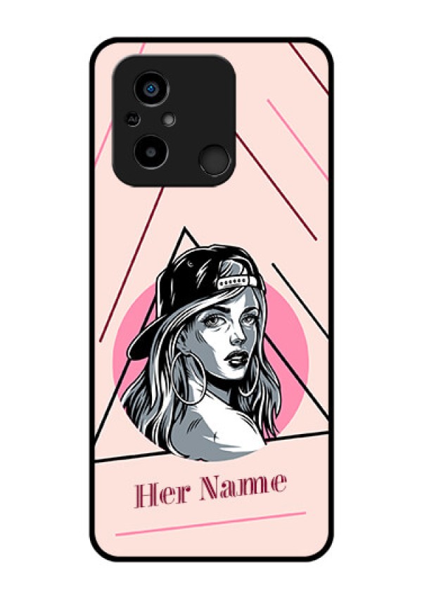 Xiaomi Redmi 12C Personalized Glass Phone Case - Rockstar Girl Design