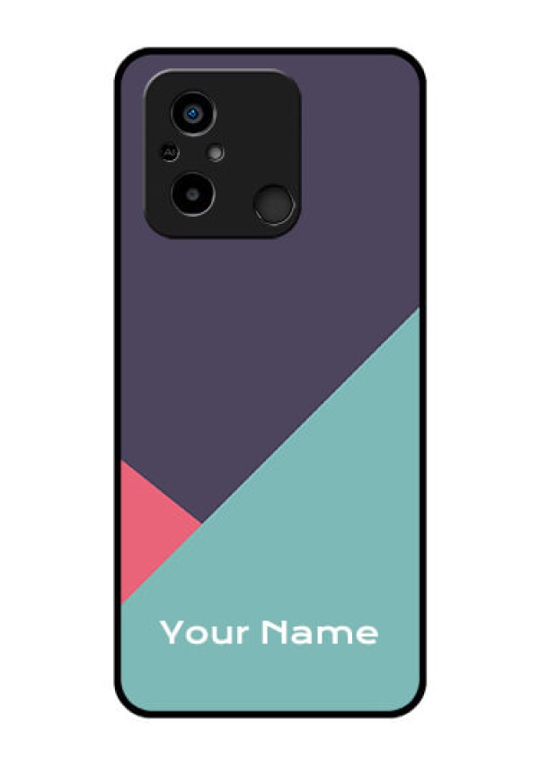 Xiaomi Redmi 12C Custom Glass Mobile Case - Tri Color abstract Design