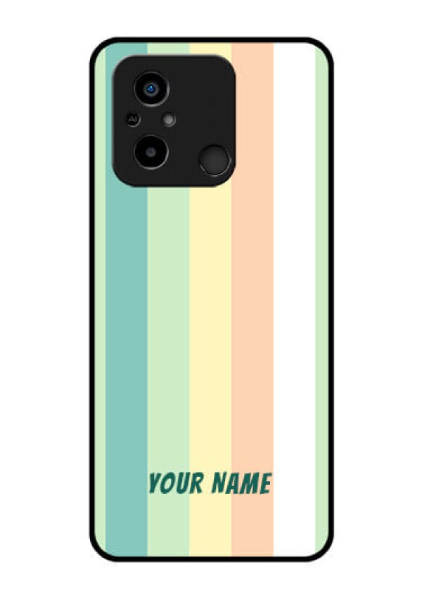 Xiaomi Redmi 12C Photo Printing on Glass Case - Multi-colour Stripes Design