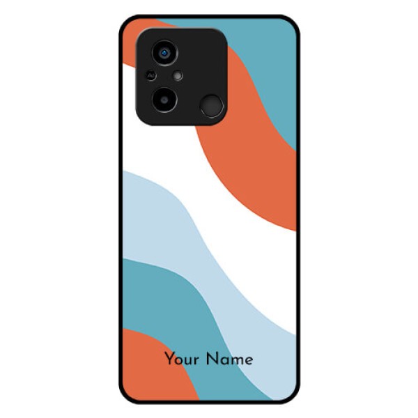 Xiaomi Redmi 12C Custom Glass Mobile Case - coloured Waves Design Xiaomi Redmi 12C Custom Glass Mobile Case - coloured Waves Design