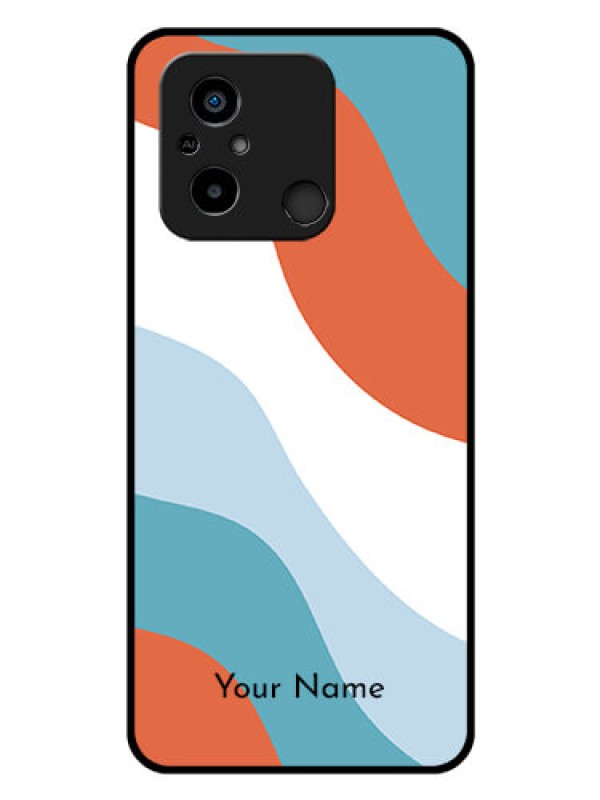 Custom Xiaomi Redmi 12C Custom Glass Mobile Case - coloured Waves Design