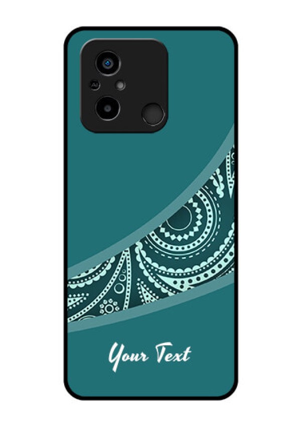 Xiaomi Redmi 12C Photo Printing on Glass Case - semi visible floral Design