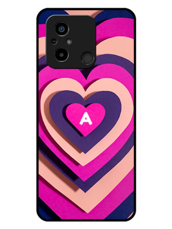 Custom Xiaomi Redmi 12C Custom Glass Mobile Case - Cute Heart Pattern Design