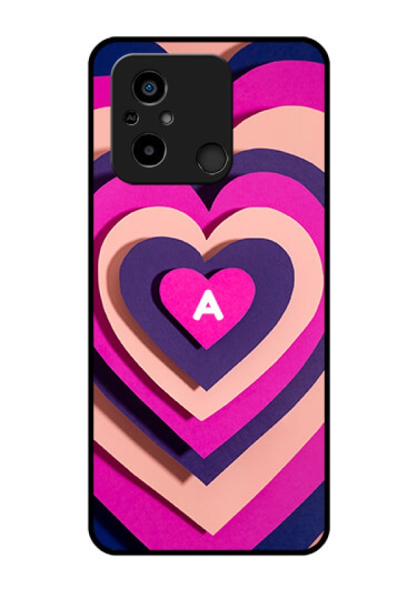Xiaomi Redmi 12C Custom Glass Mobile Case - Cute Heart Pattern Design