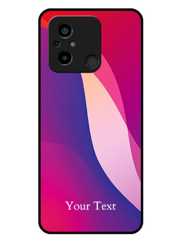 Custom Xiaomi Redmi 12C Personalized Glass Phone Case - Digital abstract Overlap Design