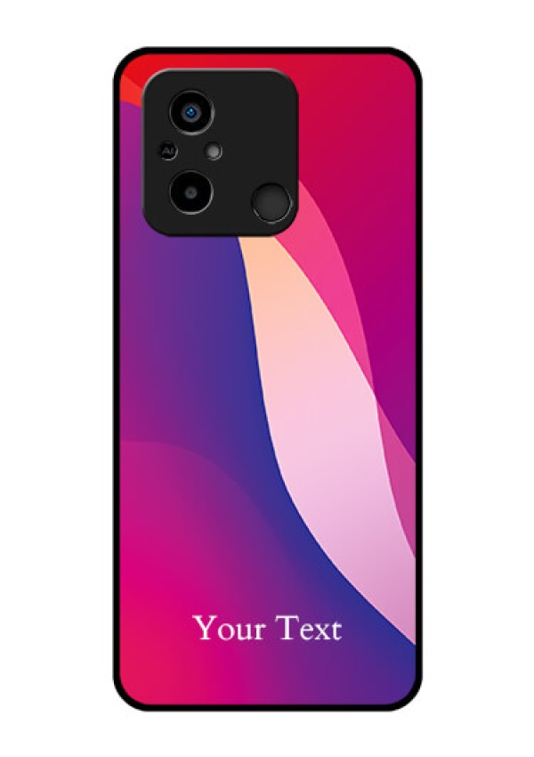 Xiaomi Redmi 12C Personalized Glass Phone Case - Digital abstract Overlap Design