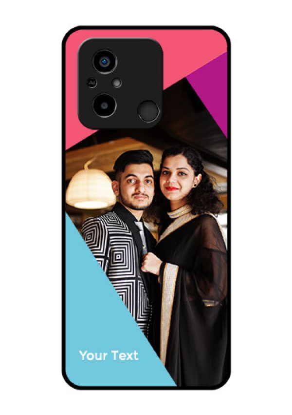 Xiaomi Redmi 12C Custom Glass Mobile Case - Stacked Triple colour Design