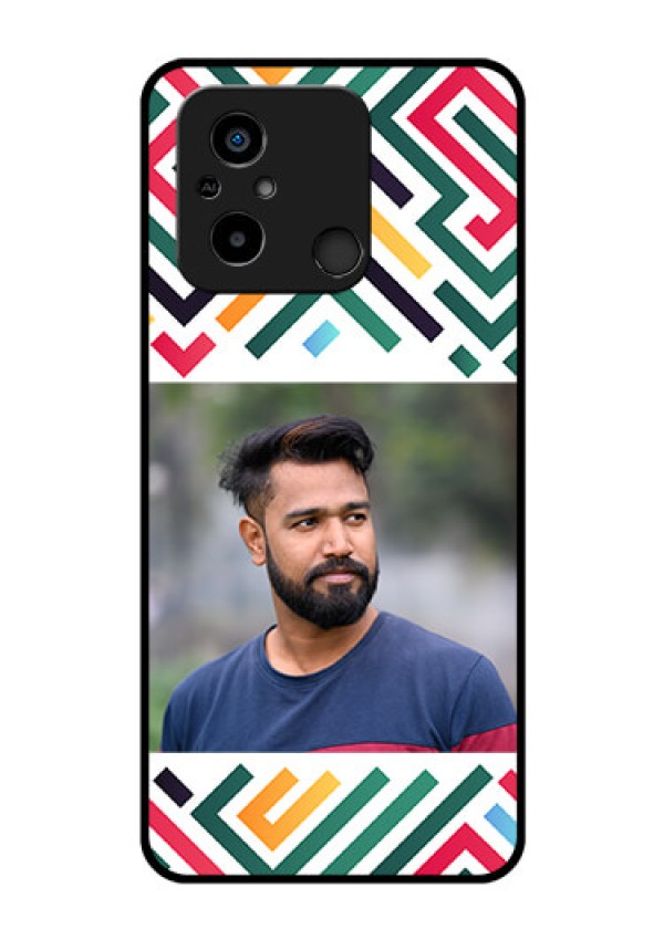 Xiaomi Redmi 12C Personalized Glass Phone Case - Colorful Maze Pattern Design