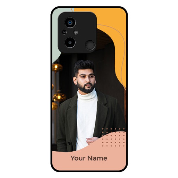 Xiaomi Redmi 12C Personalized Glass Phone Case - Tri-coloured overlay design Xiaomi Redmi 12C Personalized Glass Phone Case - Tri-coloured overlay design
