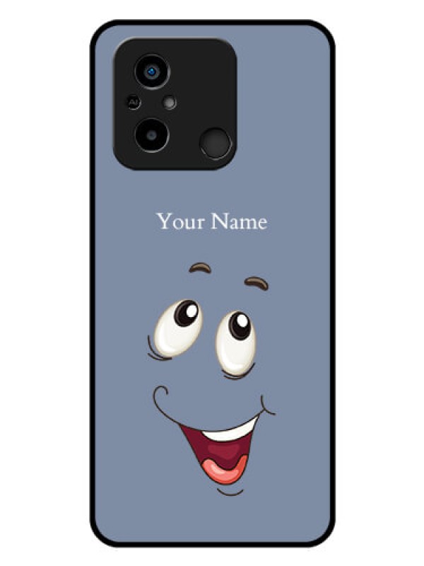 Custom Xiaomi Redmi 12C Photo Printing on Glass Case - Laughing Cartoon Face Design