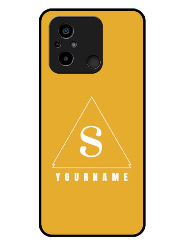 Custom Xiaomi Redmi 12C Personalized Glass Phone Case - simple triangle Design