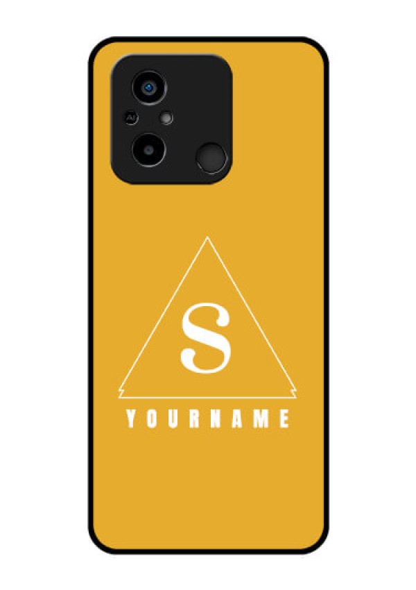 Xiaomi Redmi 12C Personalized Glass Phone Case - simple triangle Design