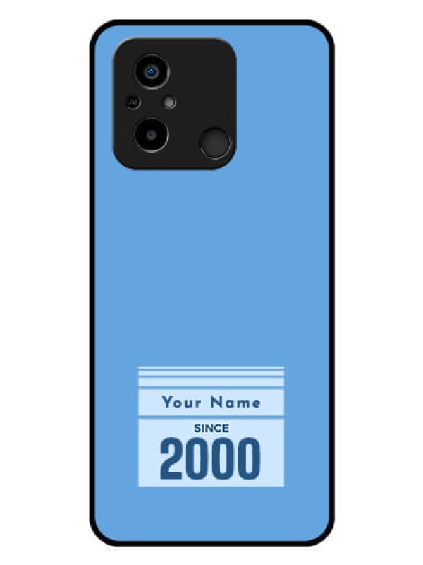 Custom Xiaomi Redmi 12C Custom Glass Mobile Case - Custom Year of birth Design