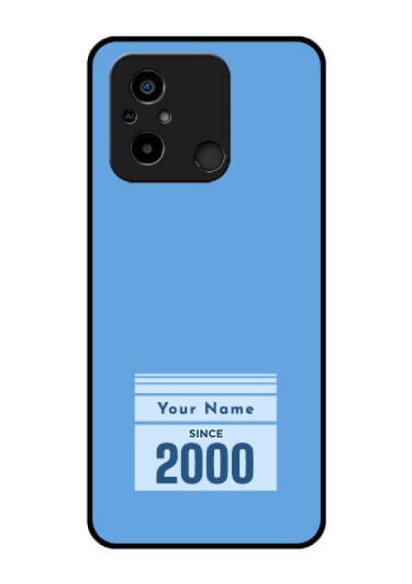 Xiaomi Redmi 12C Custom Glass Mobile Case - Custom Year of birth Design