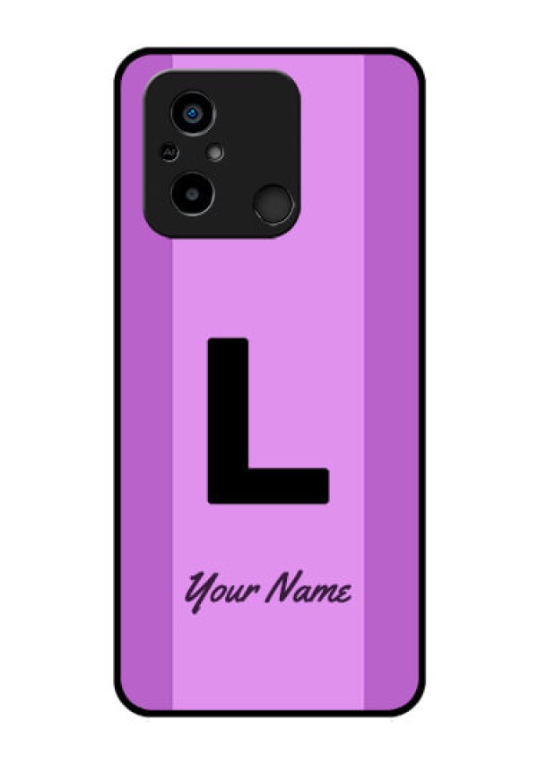 Xiaomi Redmi 12C Custom Glass Phone Case - Tricolor custom text Design