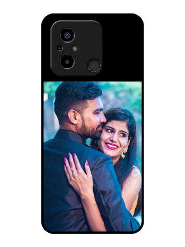 Custom Redmi12C Custom Glass Phone Case - Upload Full Picture With Custom Color Design