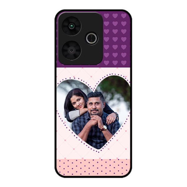 Redmi 13 5G Custom Glass Phone CaseViolet Love Dots Design