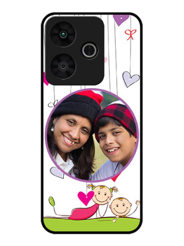 Custom Redmi 13 5G Custom Glass Phone CaseCute Kids Phone Case Design