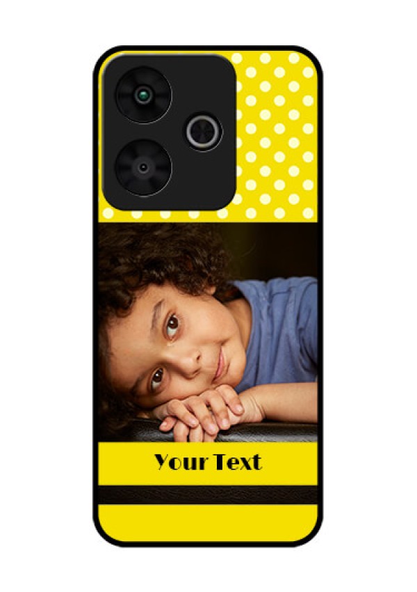 Redmi 13 5G Custom Glass Phone CaseBright Yellow Case Design