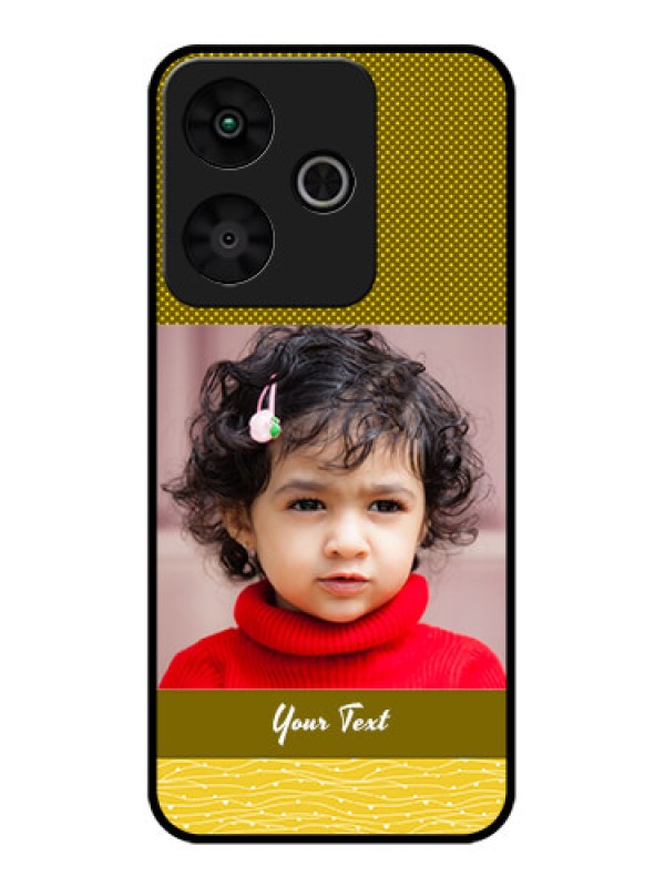 Custom Redmi 13 5G Custom Glass Phone CaseSimple Green Color Design