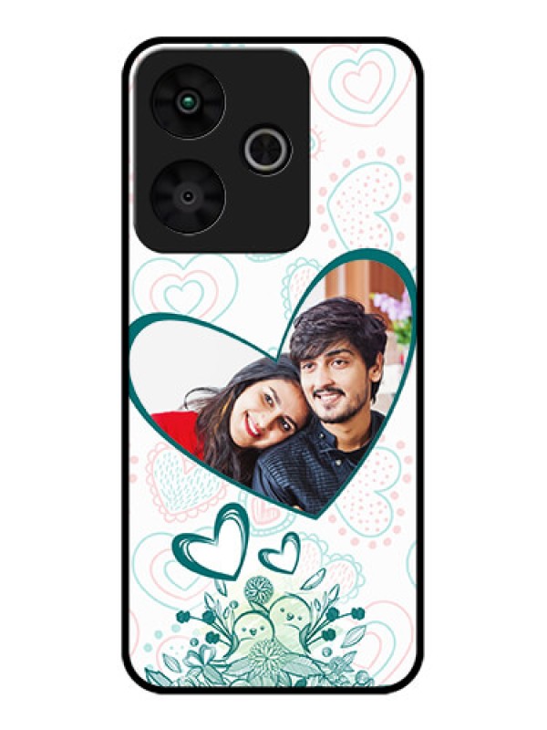 Custom Redmi 13 5G Custom Glass Phone CasePremium Couple Design