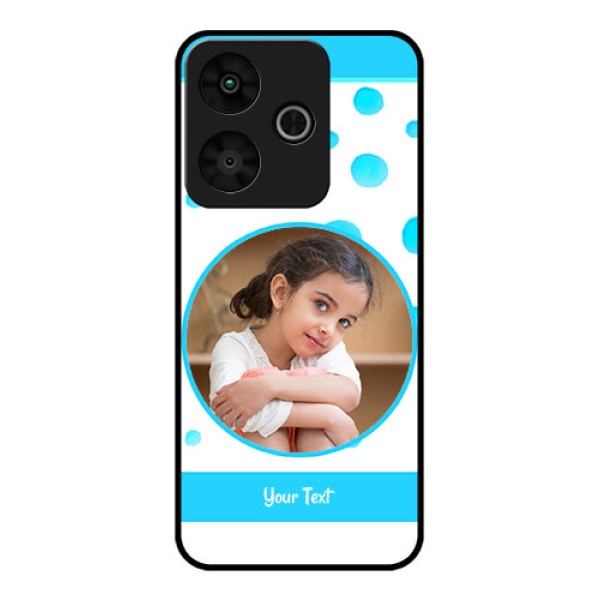 Redmi 13 5G Custom Glass Phone CaseBlue Bubbles Pattern Design Redmi 13 5G Custom Glass Phone CaseBlue Bubbles Pattern Design