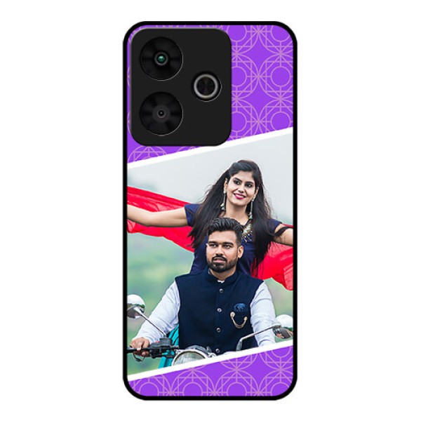 Redmi 13 5G Custom Glass Phone CaseViolet Color Pattern Design Redmi 13 5G Custom Glass Phone CaseViolet Color Pattern Design