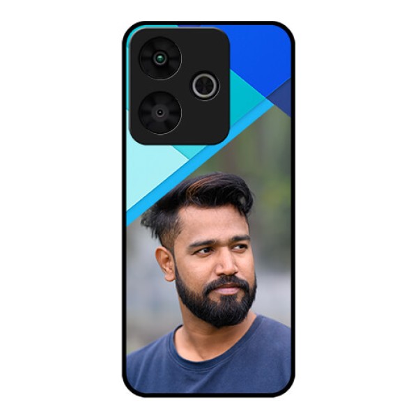 Redmi 13 5G Custom Glass Phone CaseBlue Pattern Design