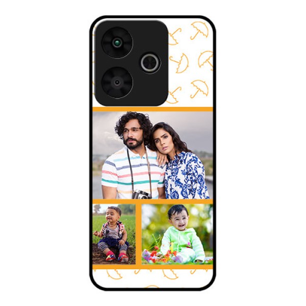 Redmi 13 5G Custom Glass Phone CaseYellow Pattern Design