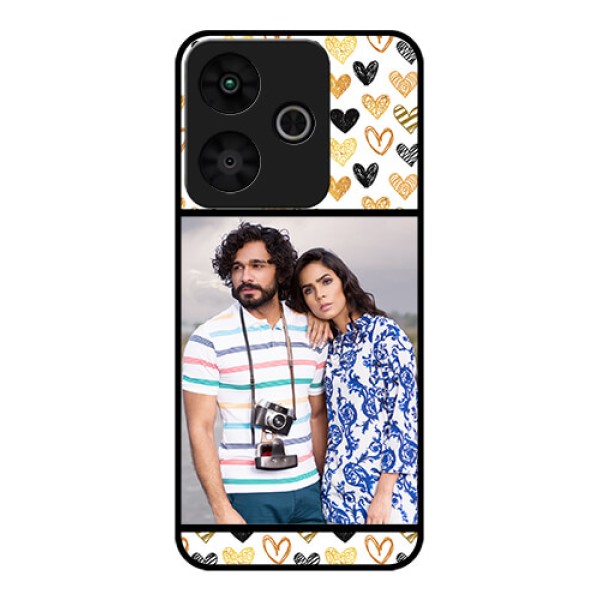 Redmi 13 5G Custom Glass Phone CaseLove Symbol Design