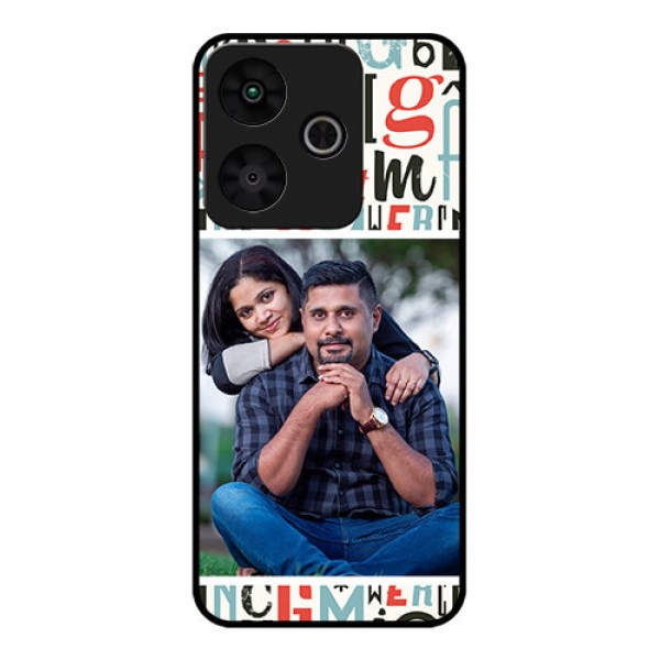 Redmi 13 5G Custom Glass Phone CaseAlphabet Design