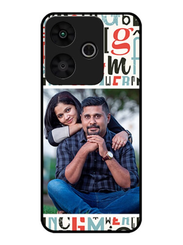 Custom Redmi 13 5G Custom Glass Phone CaseAlphabet Design