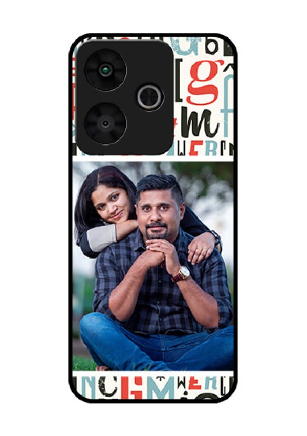 Redmi 13 5G Custom Glass Phone CaseAlphabet Design