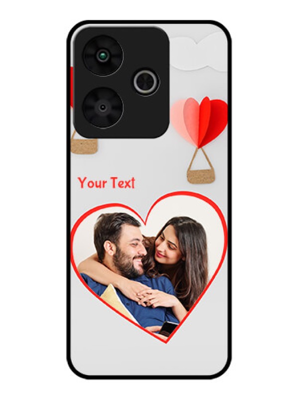 Custom Redmi 13 5G Custom Glass Phone CaseParachute Love Design