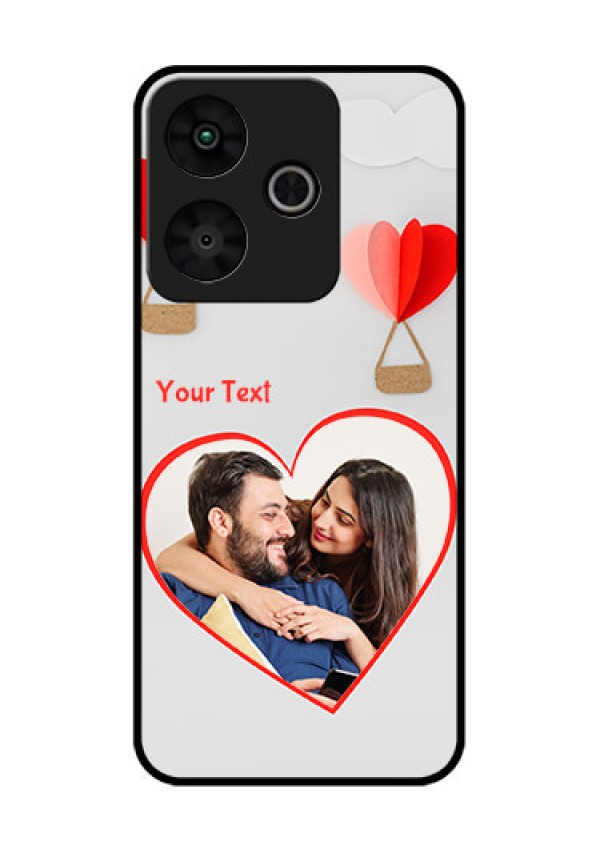 Redmi 13 5G Custom Glass Phone CaseParachute Love Design