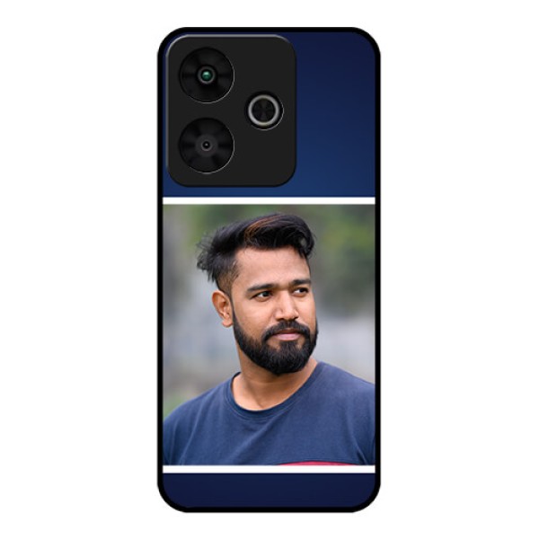 Redmi 13 5G Custom Glass Phone CaseSimple Royal Blue Design Redmi 13 5G Custom Glass Phone CaseSimple Royal Blue Design