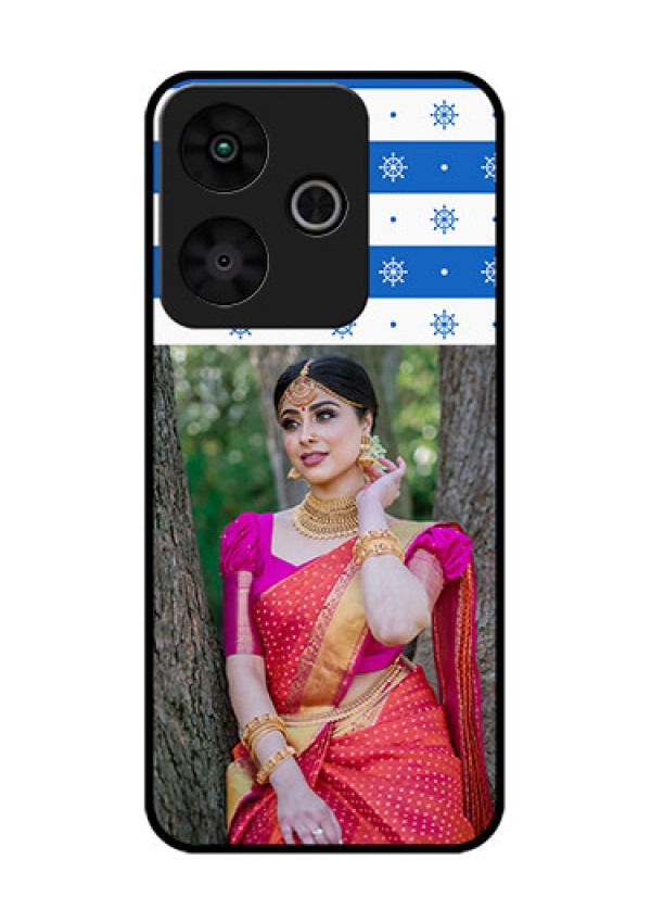 Redmi 13 5G Custom Glass Phone CaseSnow Pattern Design