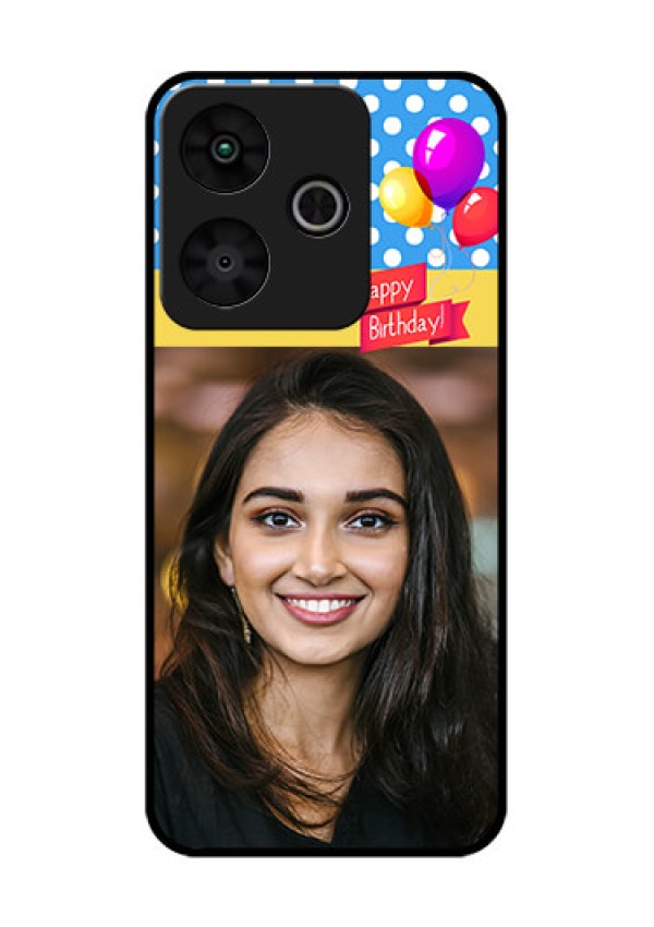 Redmi 13 5G Custom Glass Phone CaseHappy Birthday Design
