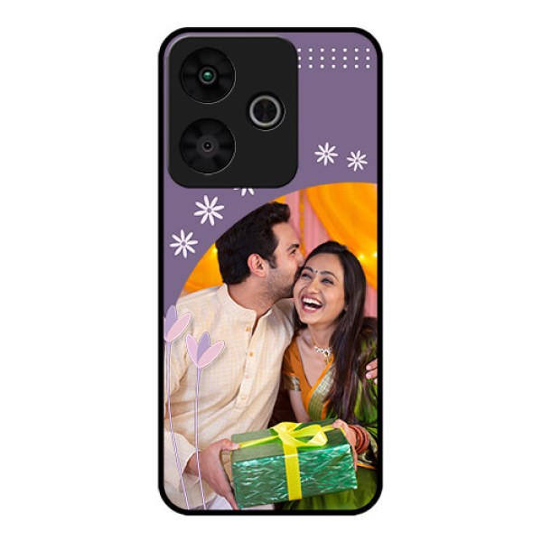 Redmi 13 5G Custom Glass Phone CaseLavender Flowers Design